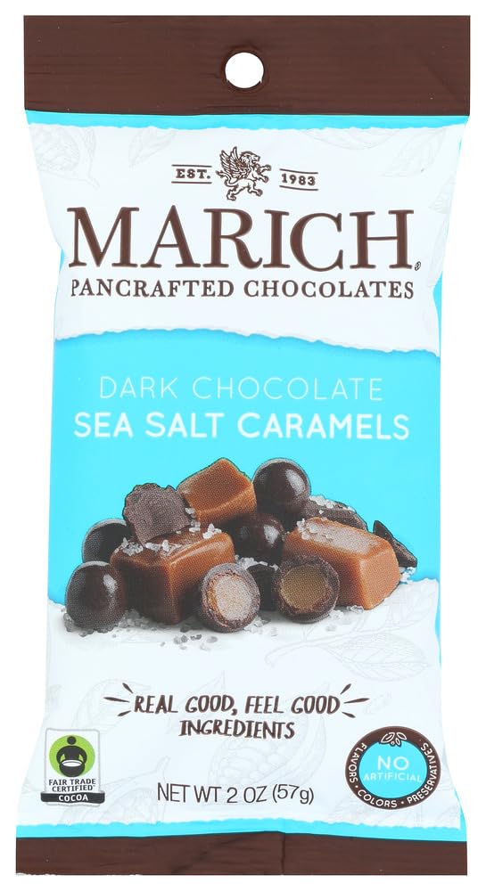 Product image of Marich Dark Chocolate Salted Caramels Bag 2.1 oz 2.1 oz Pack of 12